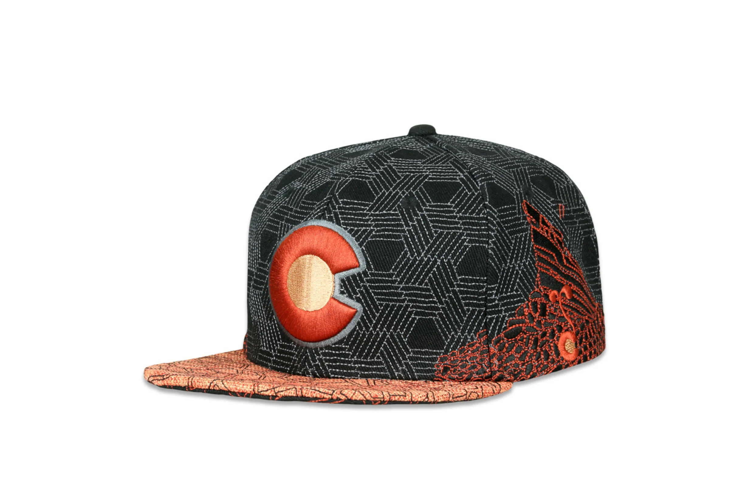 Grassroots Red Rocks Black and Red Snapback Hat - Image 3