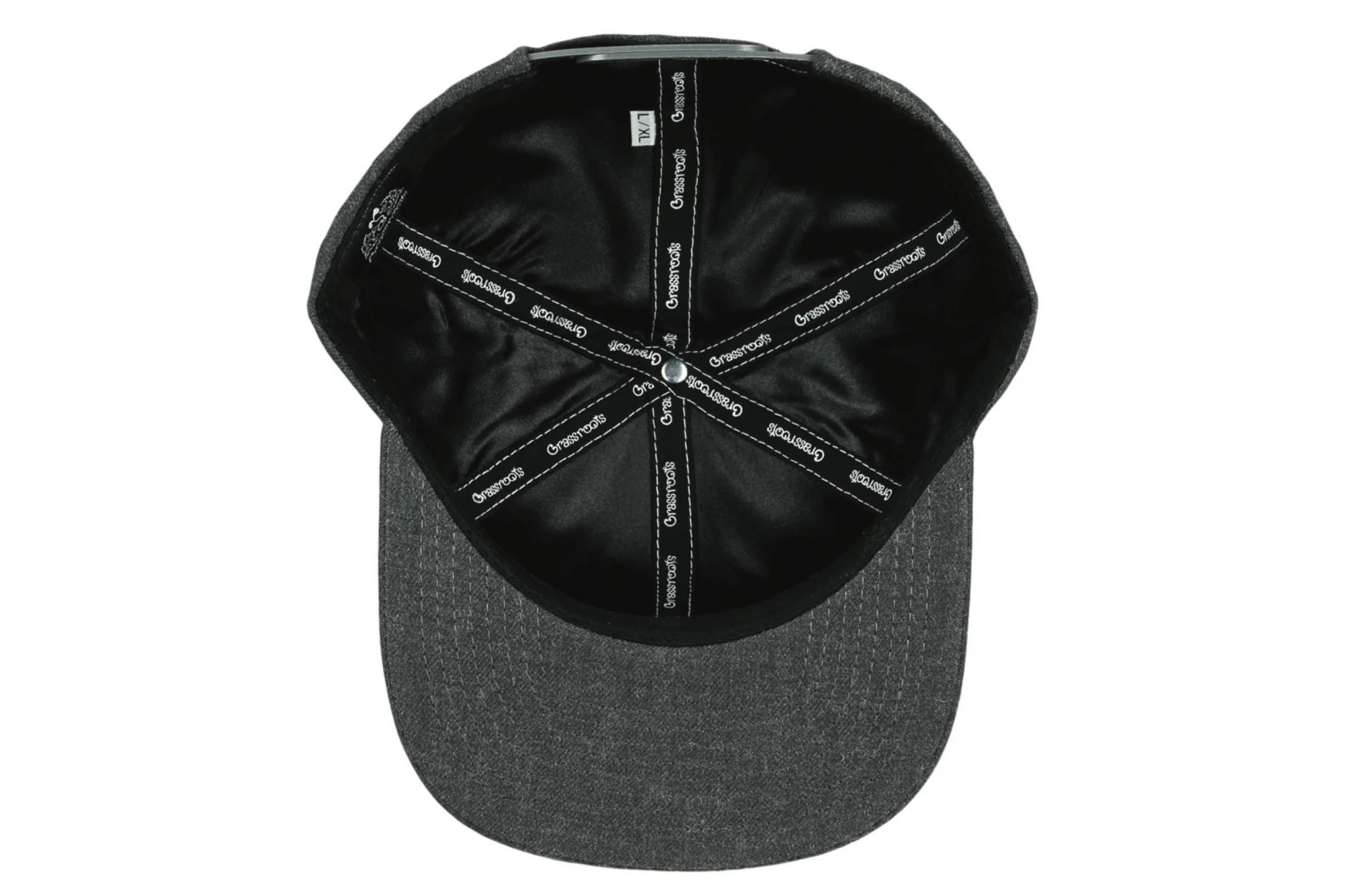 Grassroots Touch of Class Grey Snapback Hat - Image 4